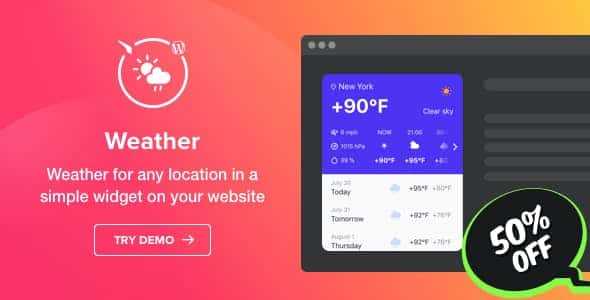 Elfsight Weather Forecast - WordPress Weather Plugin