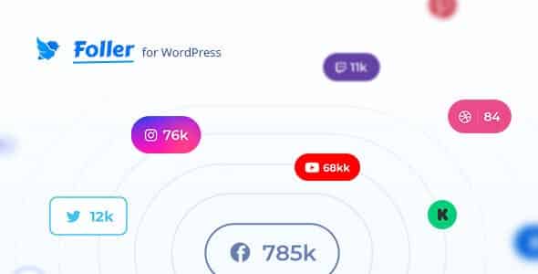 Foller – Social Followers Bar for WordPress
