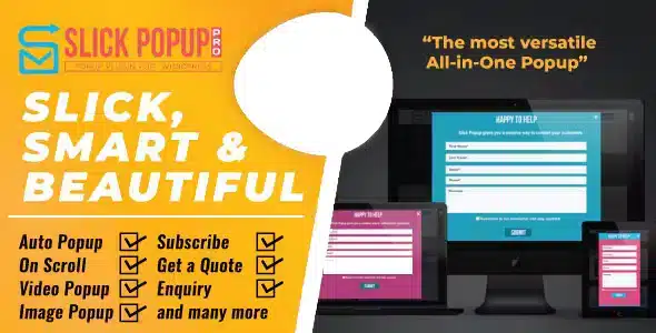 Slick Popup Pro – WordPress Popup Plugin
