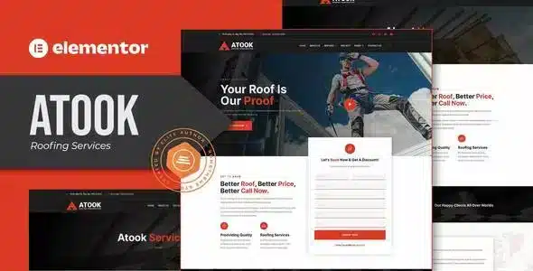 Atook - Roofing Services Elementor Template Kit
