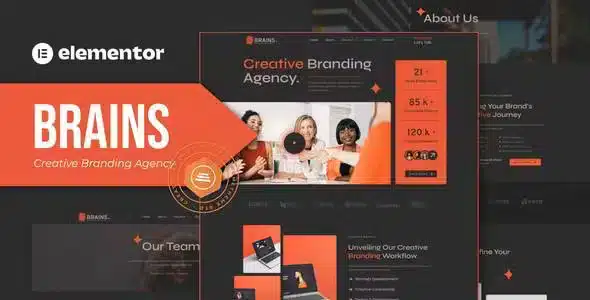 Brains - Creative Branding Agency Elementor Template Kit