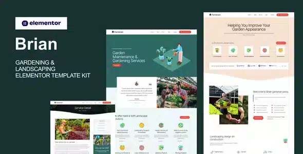 Brian - Gardening & Landscaping Elementor Template Kit