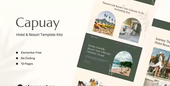 Capuay - Hotel & Resort Elementor Template Kit