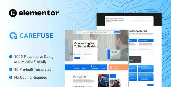 Carefuse - AI Health App Elementor Template Kit