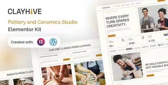 ClayHive - Pottery & Ceramics Studio Elementor Pro Kit