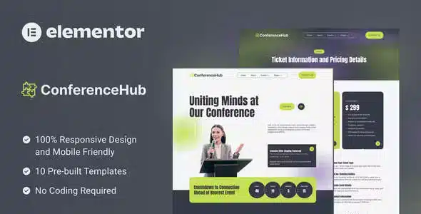 ConferenceHub - Professional Event Elementor Template Kit