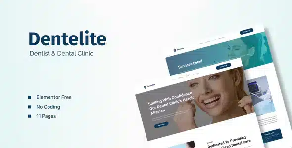 Dentelite - Dentist & Dental Clinic Elementor Template Kit