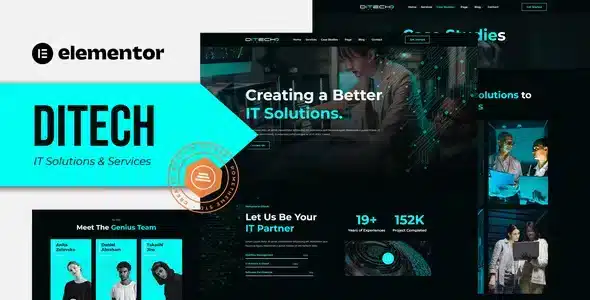 Ditech - IT Solutions & Services Company Elementor Template Kit