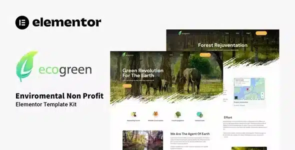 Ecogreen - Environmental Non Profit Elementor Template Kit