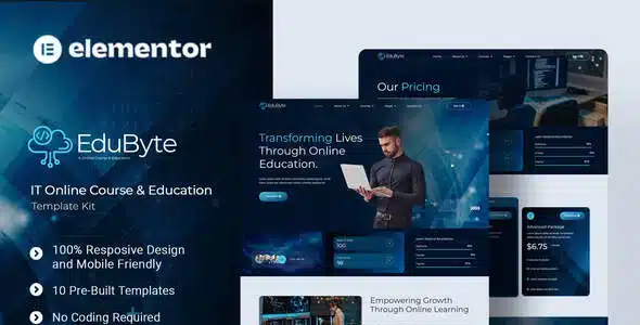 EduByte - IT Online Course & Education Elementor Template Kit