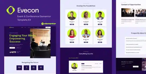 Evecon - Event & Conference Elementor Template Kit