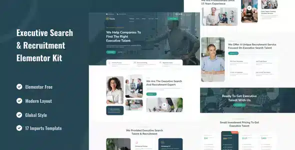 Exuta - Executive Search & Recruitment Service Elementor Template Kit