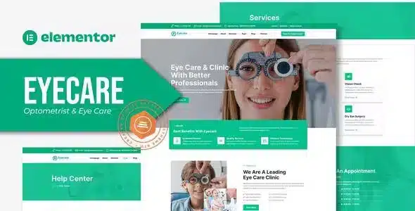 Eyecare – Optometrist & Eye Care Elementor Template Kit