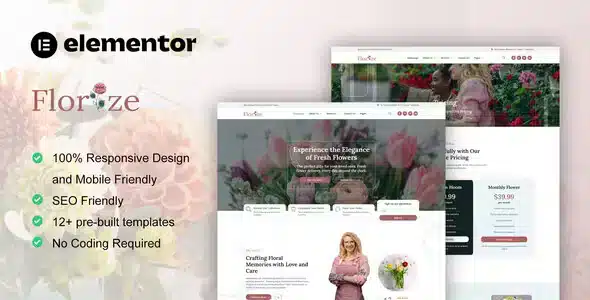 Florize Florist and Flower Boutique Elementor Kit