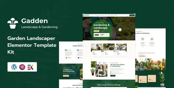 Gadden - Garden & Landscaping Elementor Template Kit