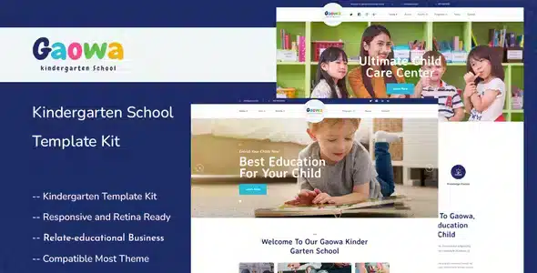 Gaowa Kindergarten Elementor Template Kit