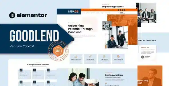 Goodlend - Venture Capital & Investment Elementor Template Kit