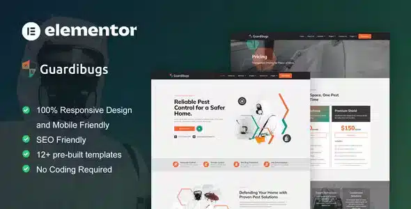 Guardibugs - Pest Control Service Elementor Pro Template Kit