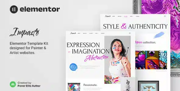 Impasto – Painter & Artist Elementor Template Kit