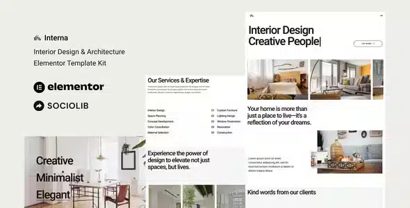Interna - Interior Design & Architecture Elementor Template Kit