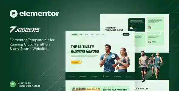 Joggers – Marathon Running Club & Sports Events Elementor Template Kit