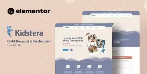 Kidstera - Child Therapist & Psychologist Elementor Template Kit