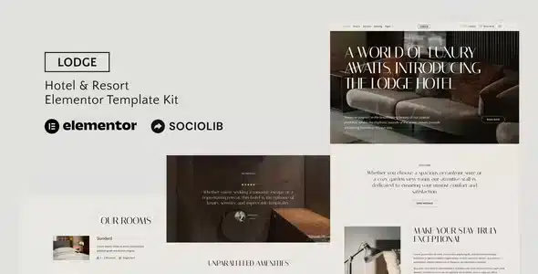 Lodge - Hotel & Resort Elementor Template Kit