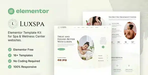 Luxspa – Spa & Wellness Center Elementor Template Kit