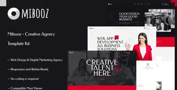 Mibooz – Creative Agency Elementor Template Kit