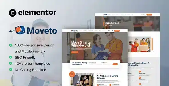 Moveto Moving Company Elementor Template Kit