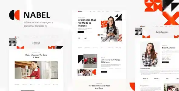 Nabel – Influencer Marketing Agency Elementor Template Kit
