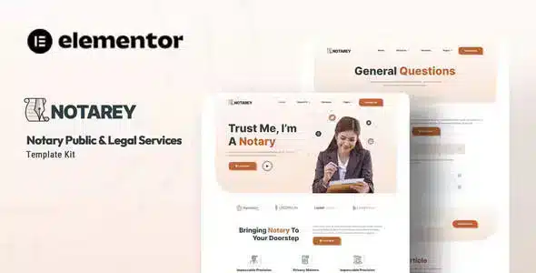 Notarey - Notary Public & Legal Services Elementor Template Kit