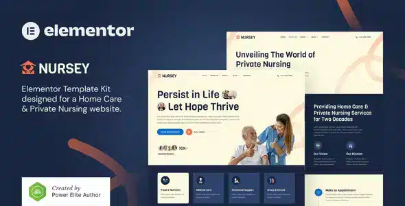 Nursey – Home Care Agency & Private Nursing Elementor Template Kit