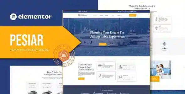 Pesiar - Yacht Club & Boat Rental Elementor Template Kit