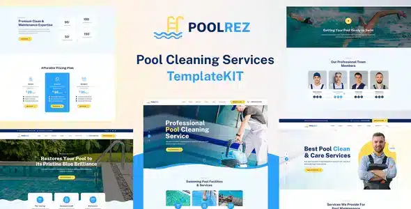 Poolrez - Pool Cleaning Services Elementor Template Kit