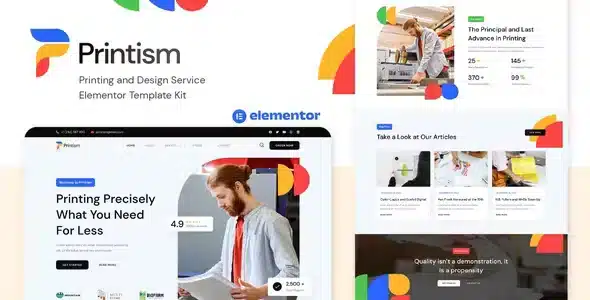 Printism - Printing and Design Service Elementor Template Kit