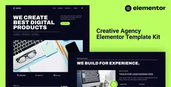 Qudu - Creative Agency Elementor Pro Template Kit