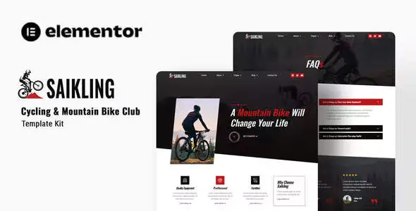 Saikling - Cycling Mountain Bike Club Elementor Template Kit
