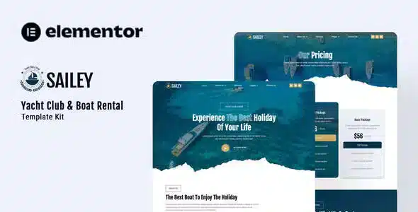 Sailey - Yacht Club & Boat Rental Elementor Template Kit