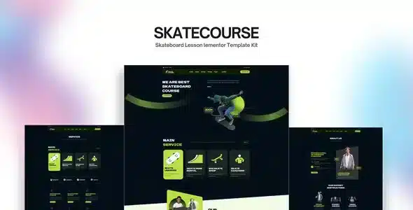 Skatecourse - Skateboard Lesson Elementor Kit