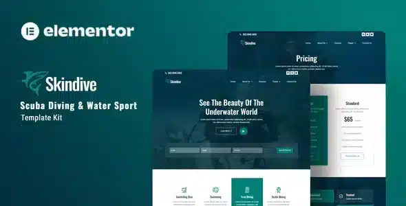 Skindive - Scuba Diving & Water Sport Elementor Template Kit