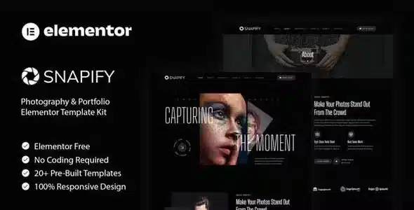 Snapify - Photography & Portfolio Elementor Template Kit