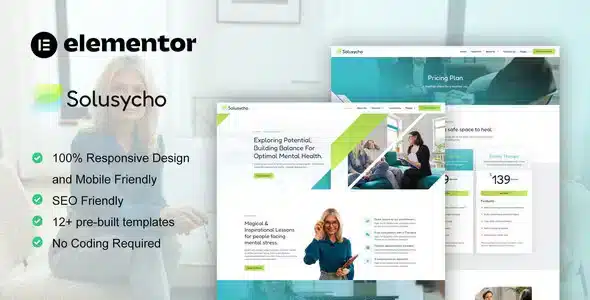 Solusycho - Psychology & Mental Health Elementor Template Kit
