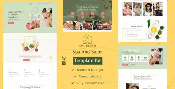 Spa Blush - Beauty Massage & Wellness Elementor Template Kit (6287)