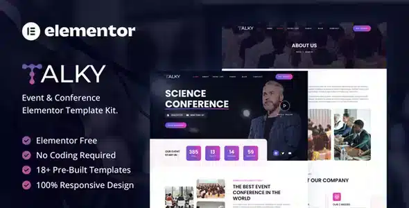 Talky - Event & Conference Elementor Template Kit