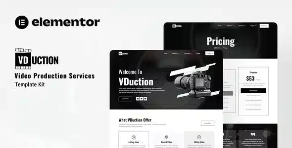 VDuction - Video Production Service Elementor Template Kit