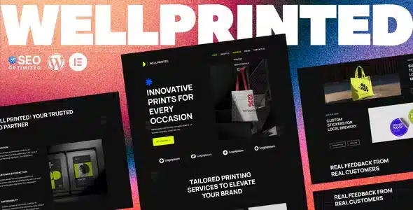 WellPrinted - Print Service Elementor Template Kit