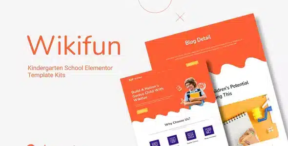 Wikifun – Kindergarten School Elementor Template Kit