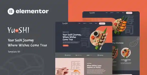 Yushi - Sushi Food Elementor Template Kit