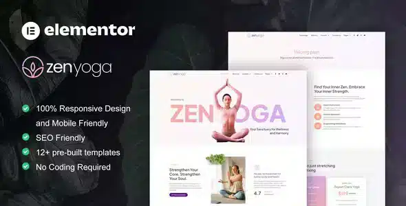 ZenYoga - Yoga & Meditation Elementor Template Kit
